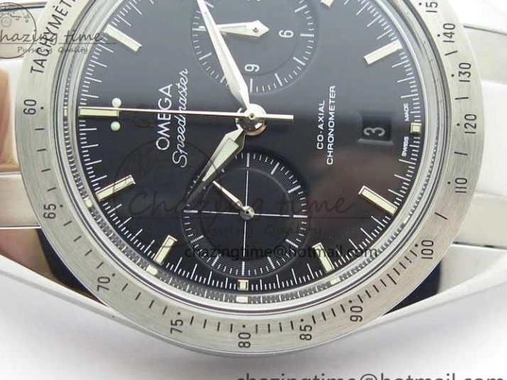 0213 Speedmaster ’57 Co-Axial OMF 1:1 Best Edition Black Dial White Markers On SS Bracelet A Durable 8146